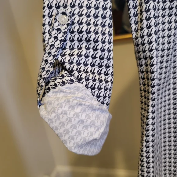 Ann Taylor Navy And White Collared Shift Dress Size S - Picture 4 of 8